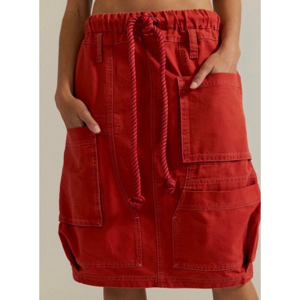 Free People Carmen Midi Cargo Skirt S